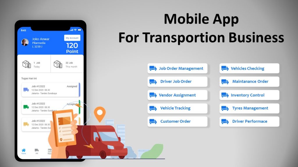 Aplikasi mobile untuk jasa transportasi